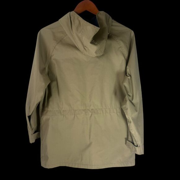 Woolrich Woman Tan Utility Jacket Vintage Hooded Front Zip Sz M - Picture 2 of 8